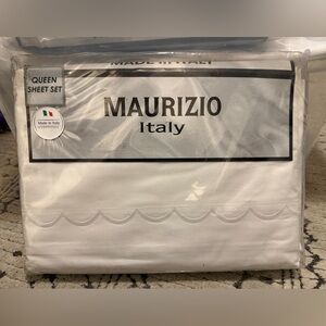 Beautiful Italian 100% embroidered cotton‎ Queen sheet set by Maurizio - …